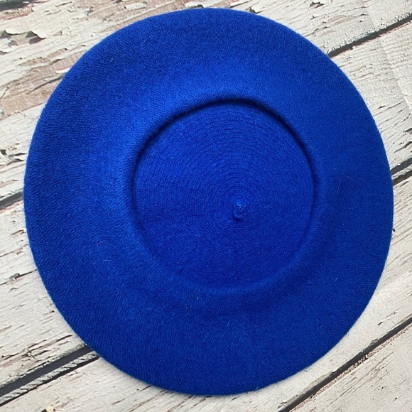 THE COUNTESS Royal Blue French Wool Beret - Picture 5 of 10